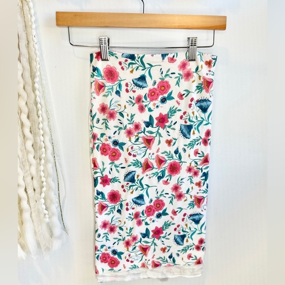 Angel Dear Other - Angel Dear Swaddle Blanket 45x45 Bamboo Floral Knit